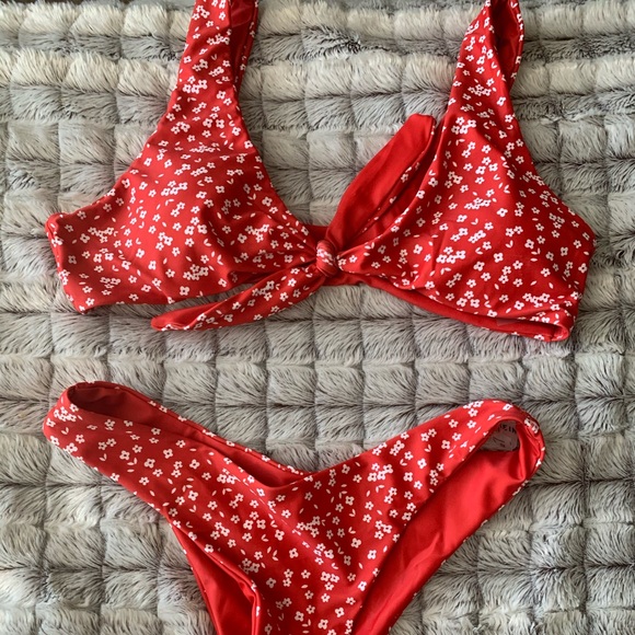 Shein Red swimsuit - Picture 1 of 4